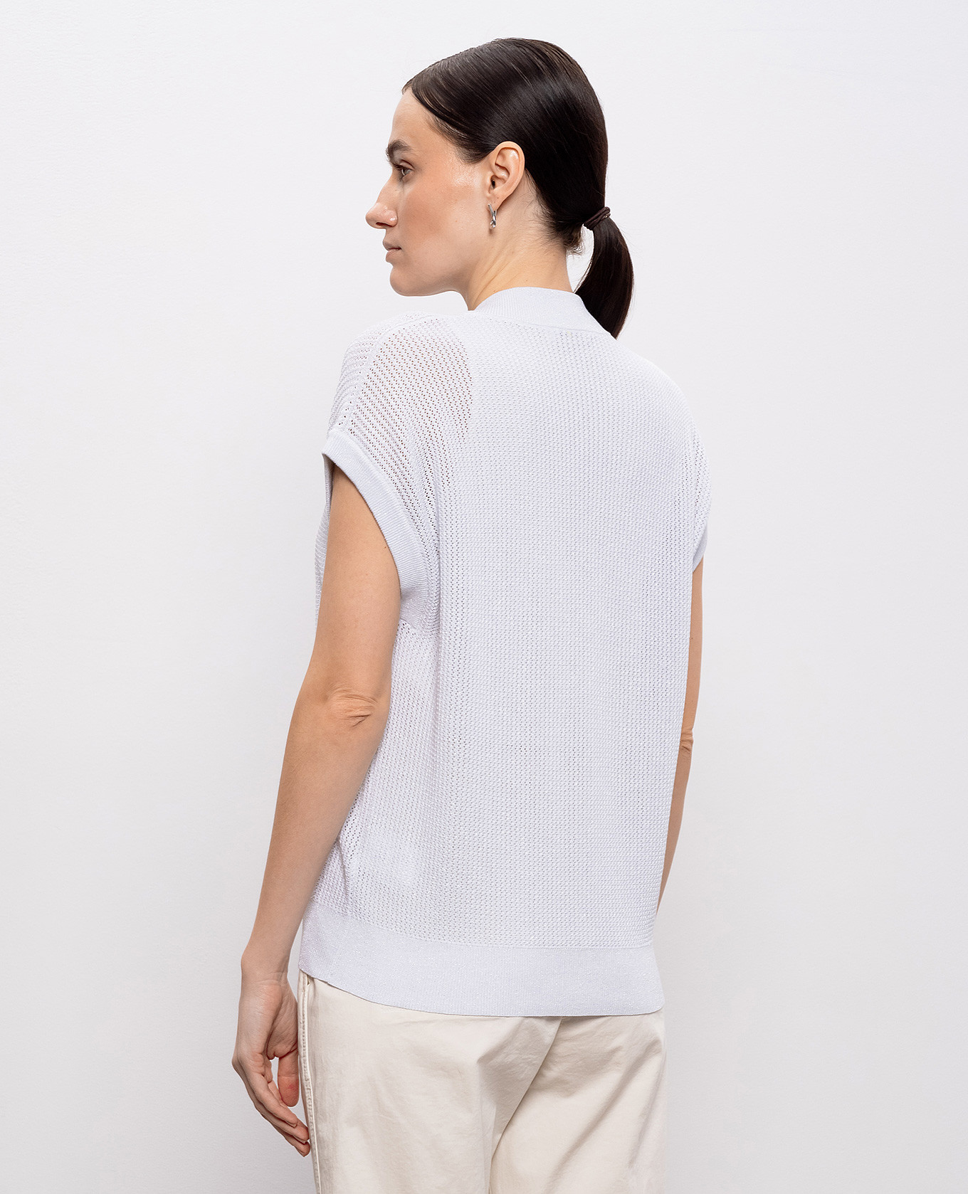 

Gray lurex zippered vest Peserico, Grey