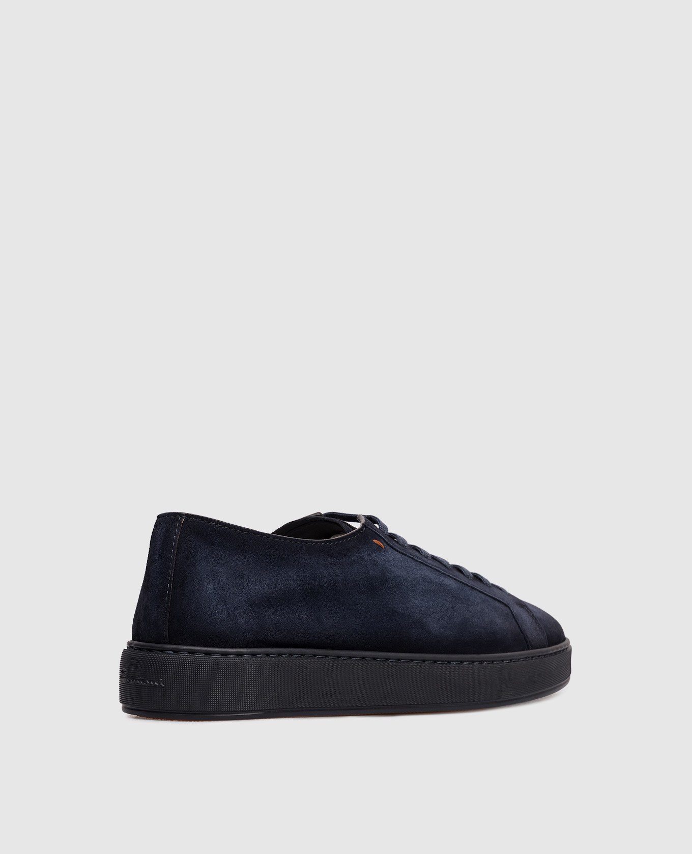 

Blue suede sneakers with logo patch Santoni