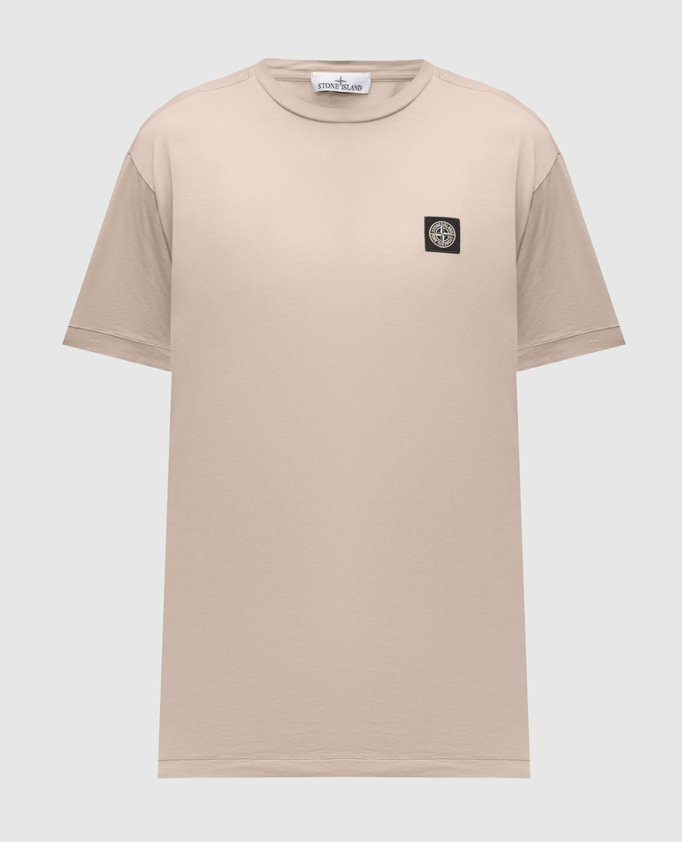 

Beige T-shirt with logo patch Stone Island