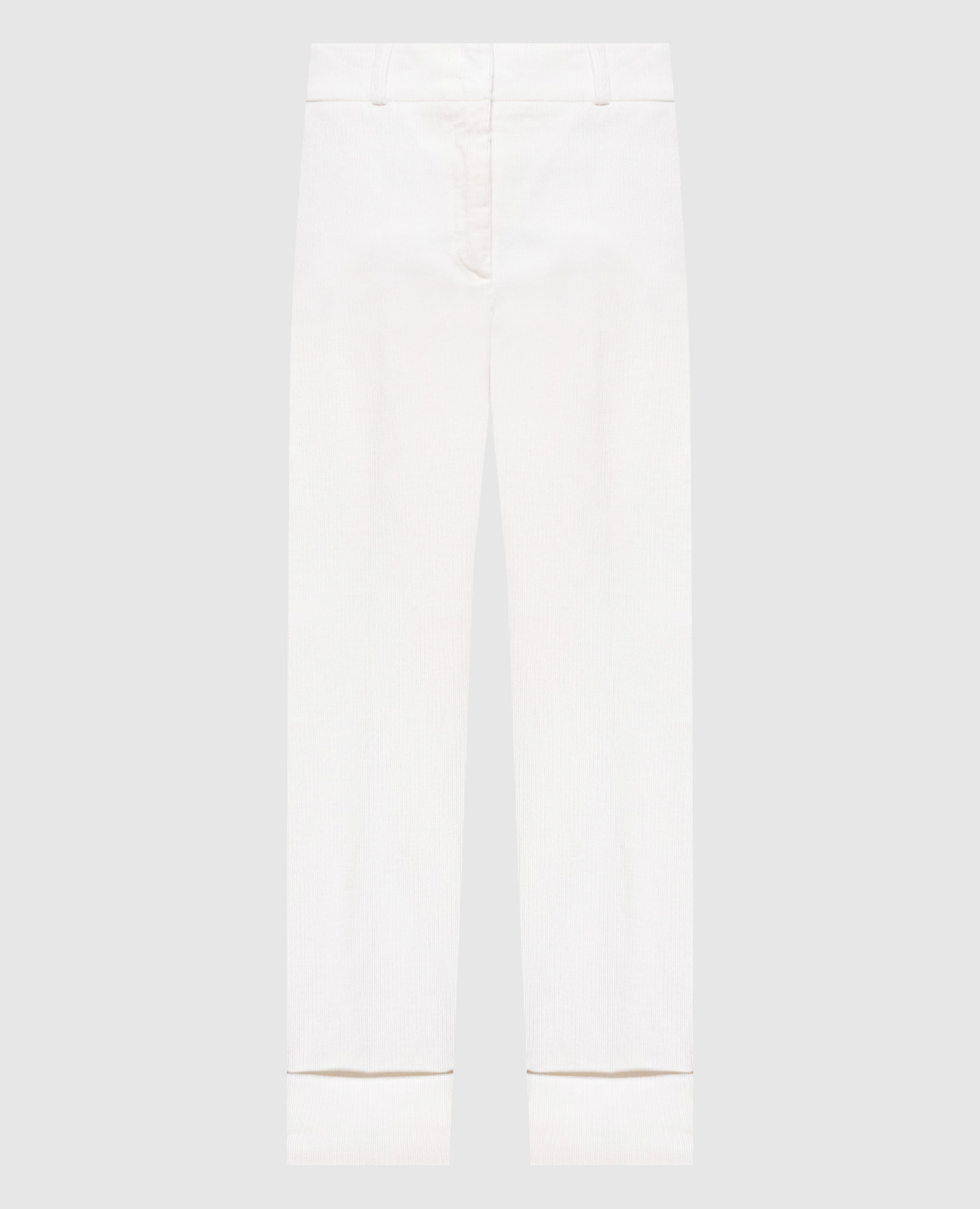 

White corduroy pants with lapels Peserico