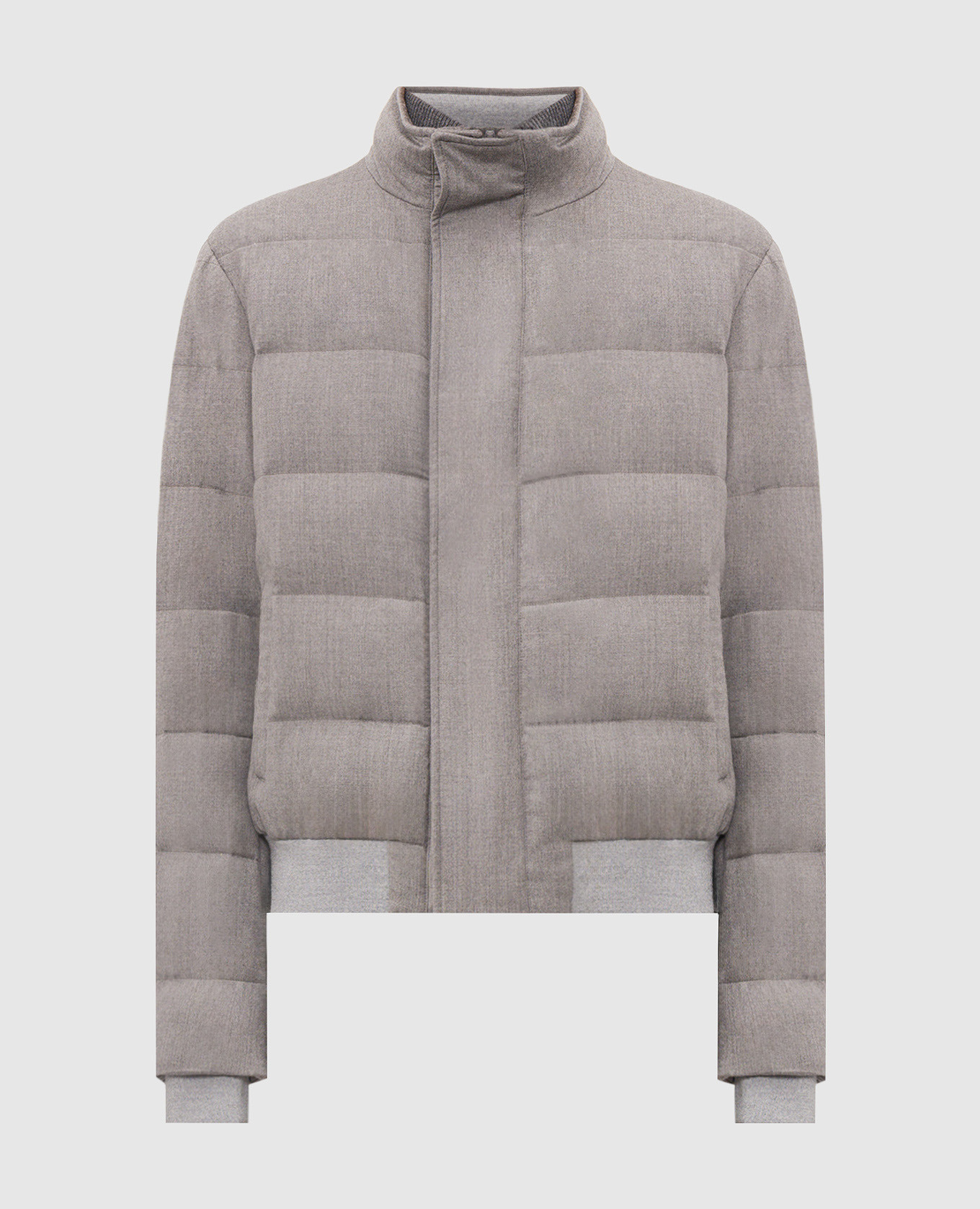 Grey wool down jacket