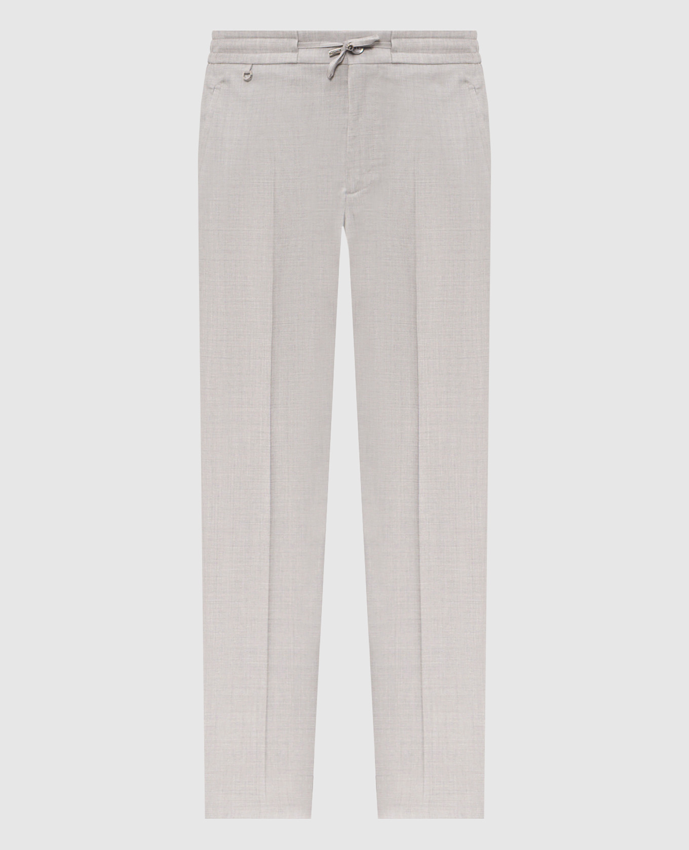 Gray wool and silk pants
