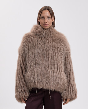 Elpidio Loffredo Beige fox fur coat VOL009AN20