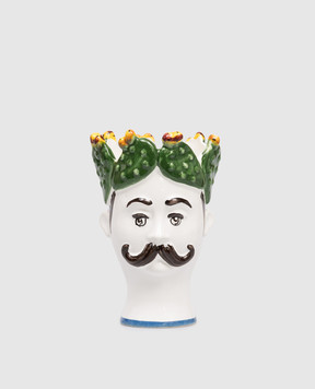 Les Ottomans Figs Man decorative candle in a ceramic candle holder HEADCANDLESFM