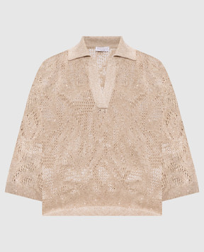 Brunello Cucinelli Beige linen pullover MDT771005