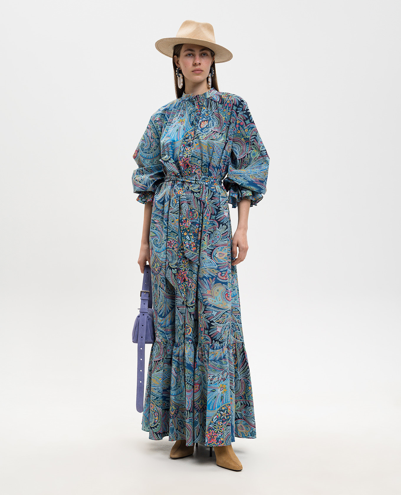 

Blue printed shirt dress Etro
