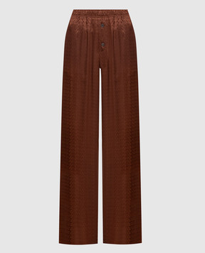 Maison Margiela MM6 Brown pants with logo pattern S52KA0529M36007