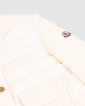 Moncler ENFANT Children's combination jacket in ivory color L29549B00011M4281