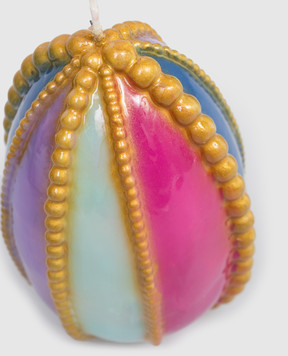 Cereria Introna Egg-shaped candle with beads 2192