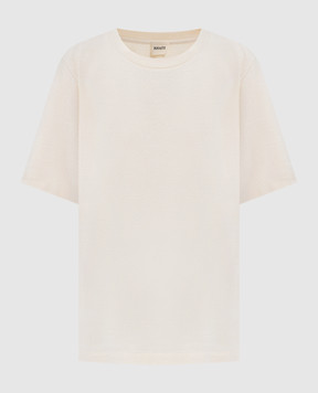 Khaite Allen beige silk t-shirt 24464219