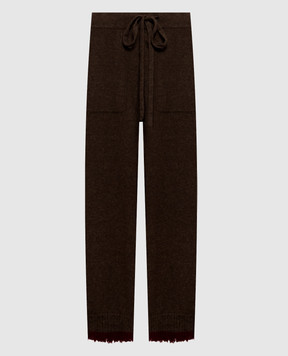 UMA WANG Brown cashmere pants UK7158