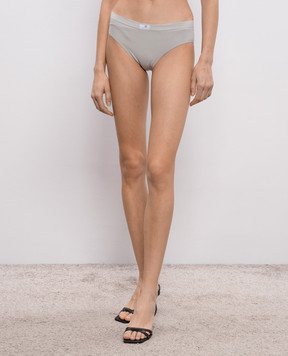 Maison Margiela MM6 Grey briefs with logo patch MKL740010