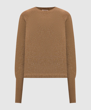 Brown wool and cashmere jumper