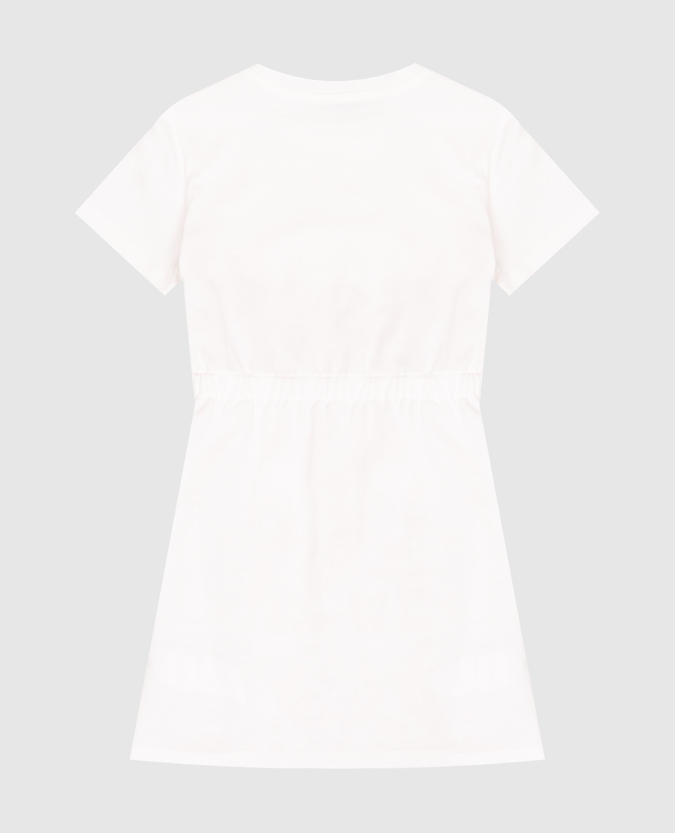 Children's white dress with branded print Dolce&Gabbana 2