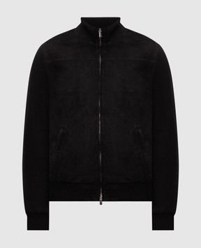 Enrico Mandelli Black combination jacket 4T107A7405