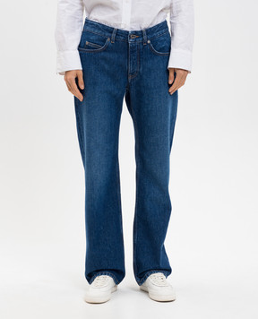 Off-White Blue jeans with logo patch 2YA059F25DEN001