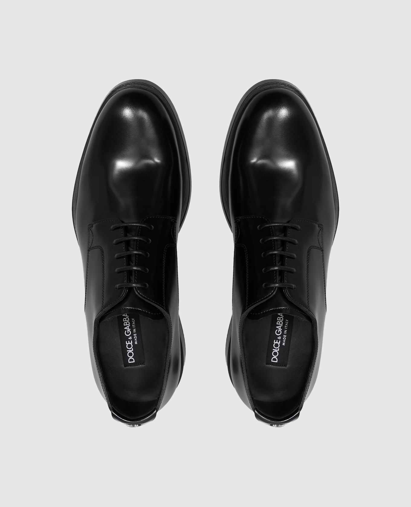 Black leather derby shoes with DG monogram Dolce&Gabbana 4