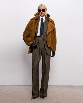 Saint Laurent Patterned wool pants A00463Y3L22