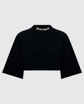 Palm Angels Black cropped T-shirt PAWAA001JR001