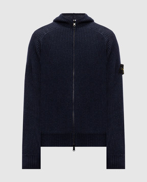 Stone Island Blue cashmere cardigan L2S155100067S0N21