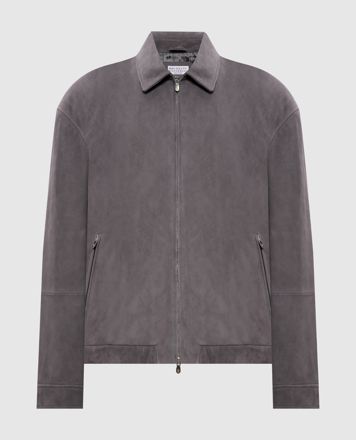 Gray suede jacket Brunello Cucinelli