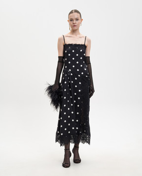 Max Mara Sportmax CAPO black polka dot silk dress SPXCAPO