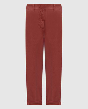 Peserico Red pants with lapels A04680T2302481