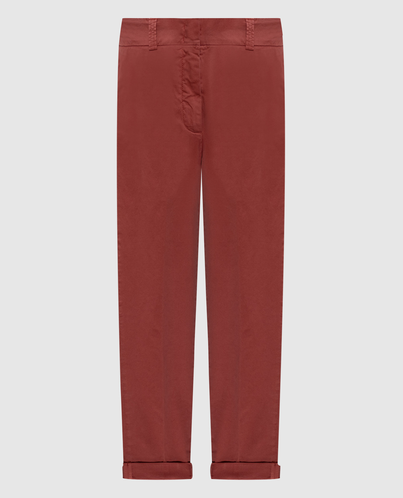 Red pants with lapels