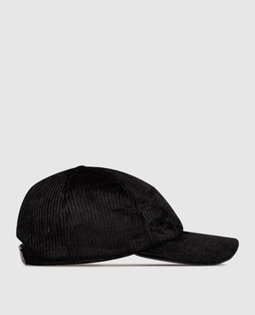 Peserico Black velvet cap with monil chain A36225C001597