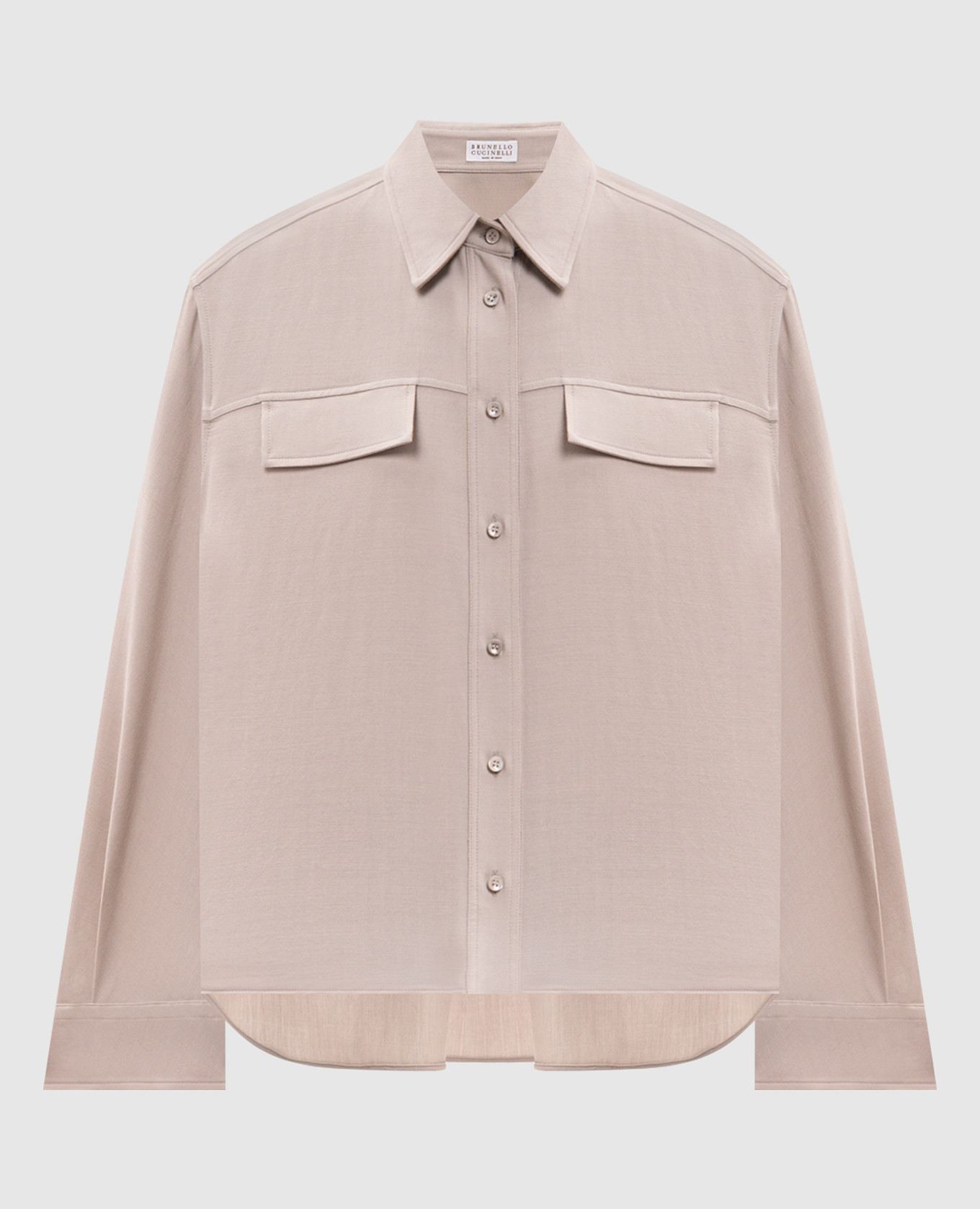 Beige shirt with wool