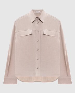 Brunello Cucinelli Beige shirt with wool MP542M1S06
