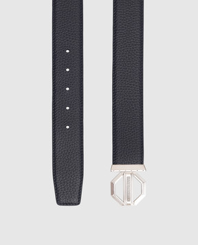 Stefano Ricci Blue leather belt with logo N382VDC554P