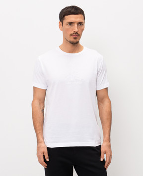 Trussardi White T-shirt with logo print G0278300125NMTS11J02