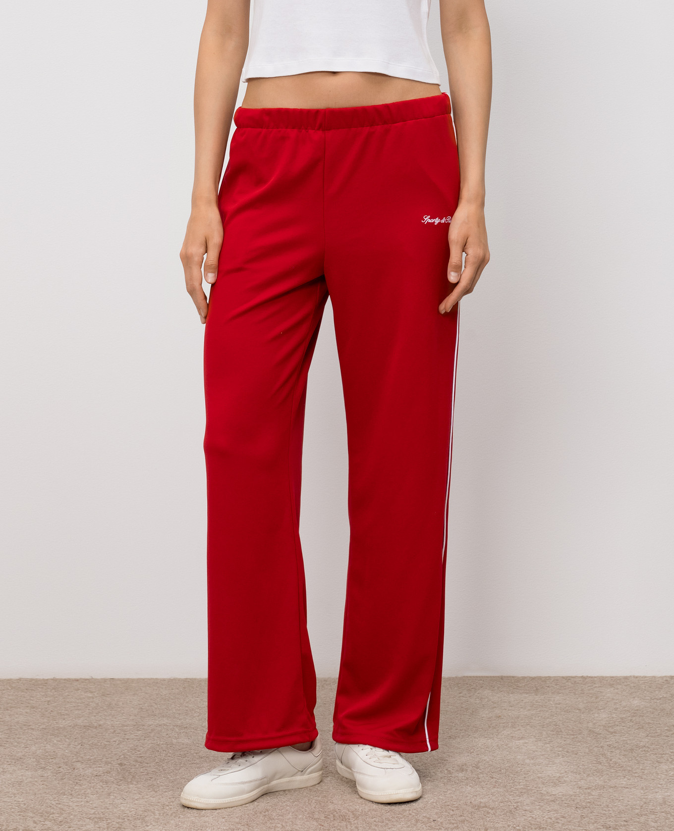Red sweatpants Sporty & Rich 3