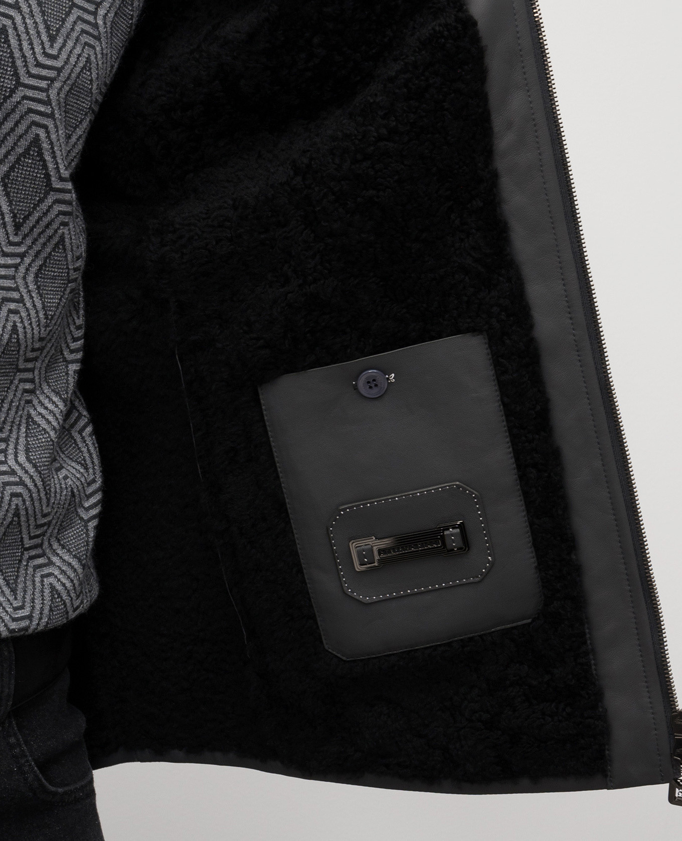 

Gray nubuck fur jacket Stefano Ricci, Grey