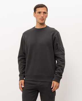C.P. Company Grey sweatshirt with logo patch MSS713A005086W