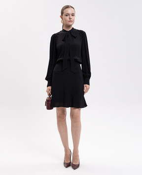 Twinset Black dress with ascot collar 262TT2460