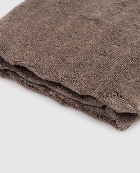 Hamam Brown terry hand towel ASH RIBBED ASHRIBBEDHANDTOWEL