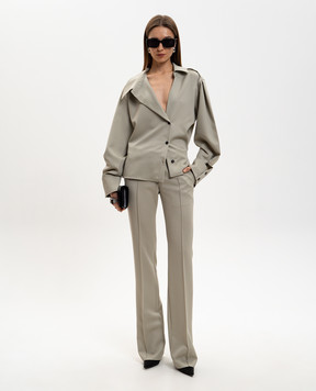 The Attico Khaki shirt with logo 260WCH00045WWW065AA