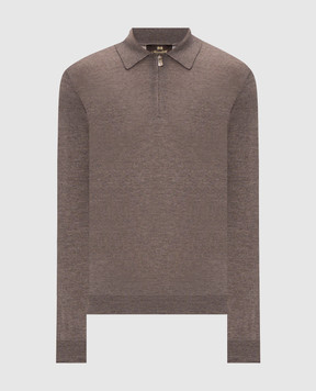Enrico Mandelli Gray wool polo shirt 4K167A5274
