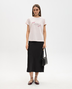 Twinset Pink T-shirt with print 261TP2341