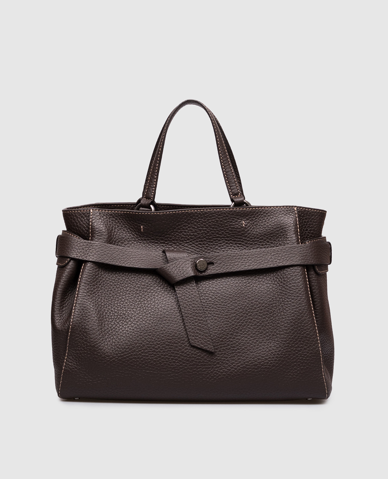 Miranda brown leather tote bag