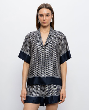 Peserico Blue print blouse S0604108190