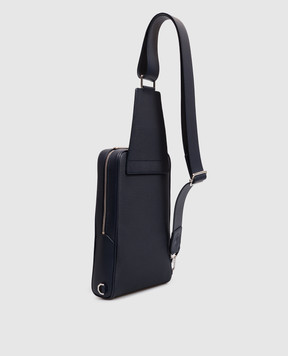Stefano Ricci Blue embossed leather sling bag ND219GPVHI1