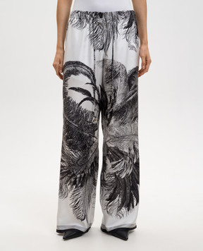 The Attico White printed silk pants 260WCP00258SSS026PR