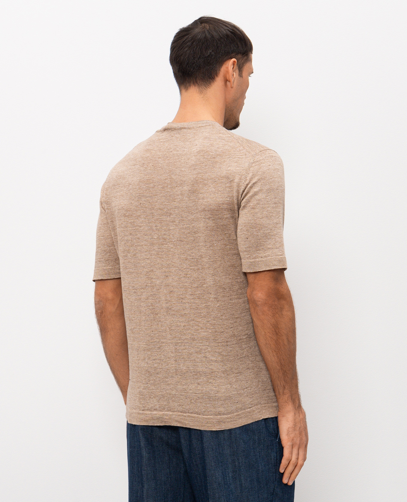 

Beige linen and silk T-shirt Cashmere&Whiskey
