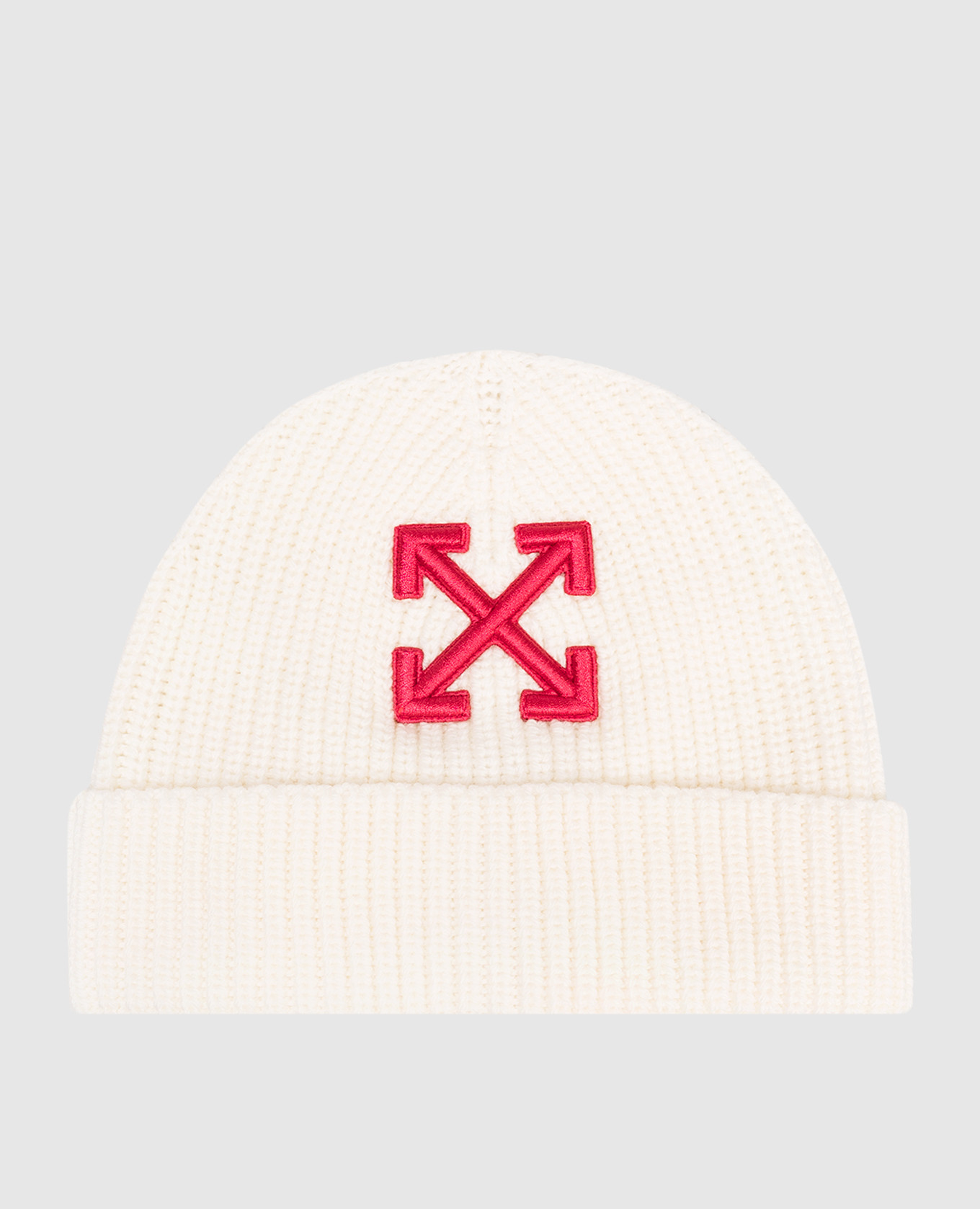 

White wool hat with emblem Off-White