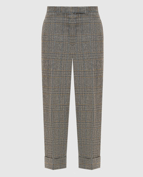 Thom Browne Gray wool checked pants FTR018BF1002