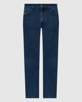 Stefano Ricci Blue jeans with monogram logo MST61B2030T0217