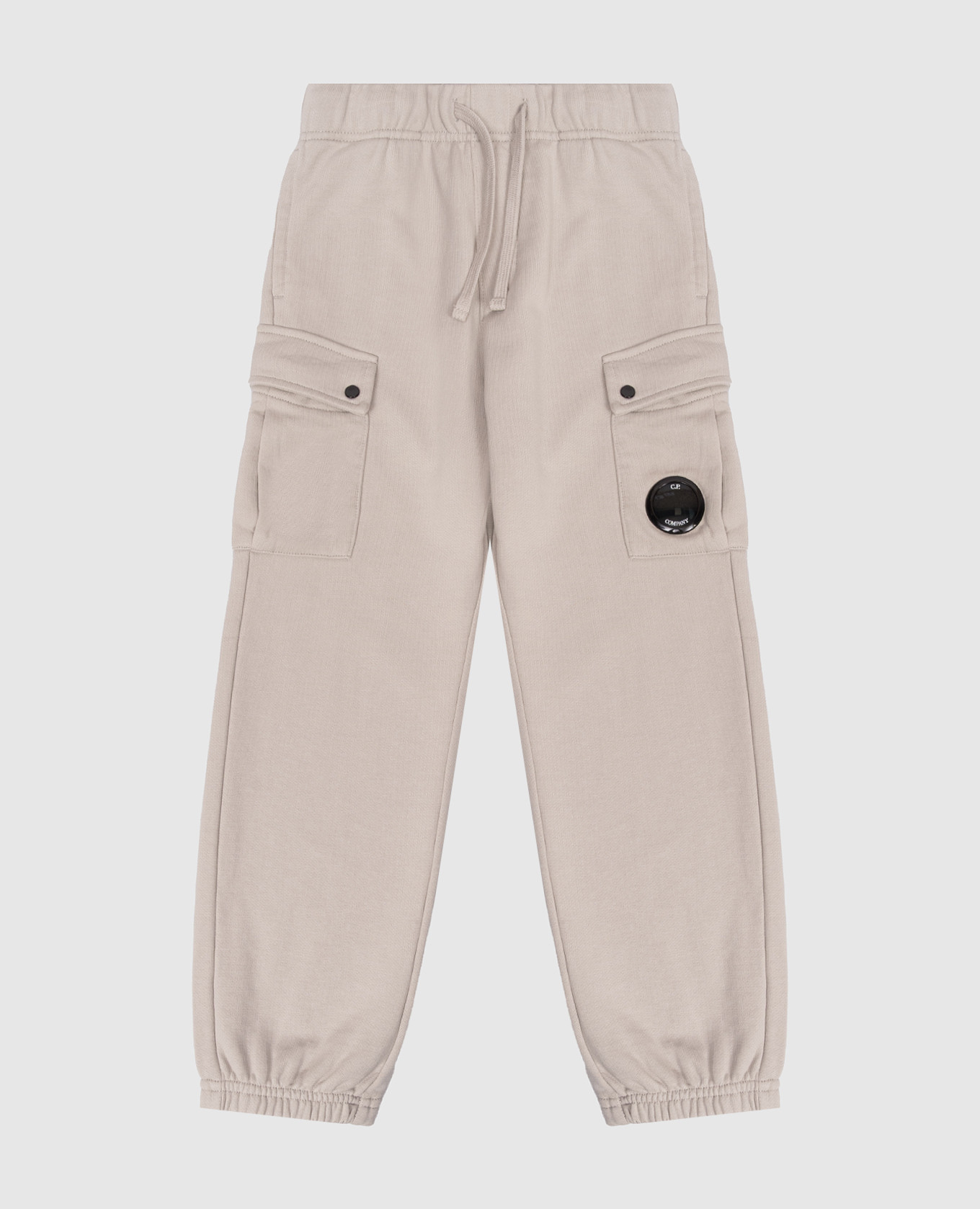 Kids' grey cargo joggers with logo patch